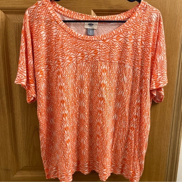 Old Navy Tops - Old Navy Women's Orange Patterned Top